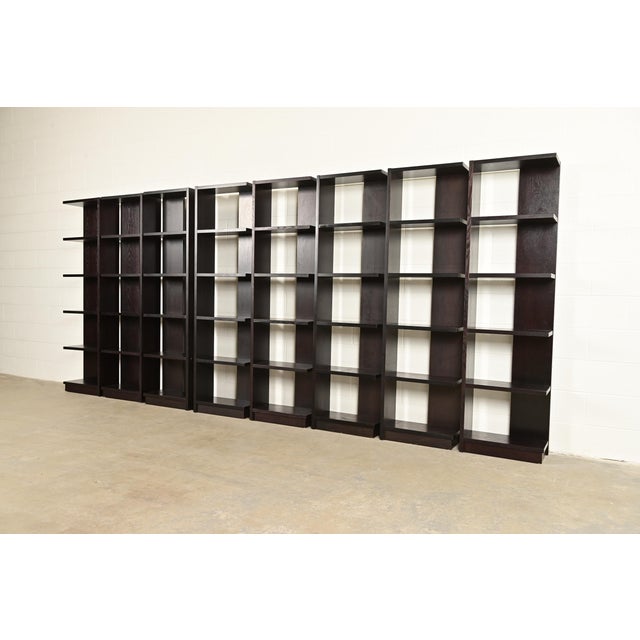 Modern Art Deco Dark Oak Modular Étagères or Bookcases, Set of Eight For Sale - Image 10 of 10