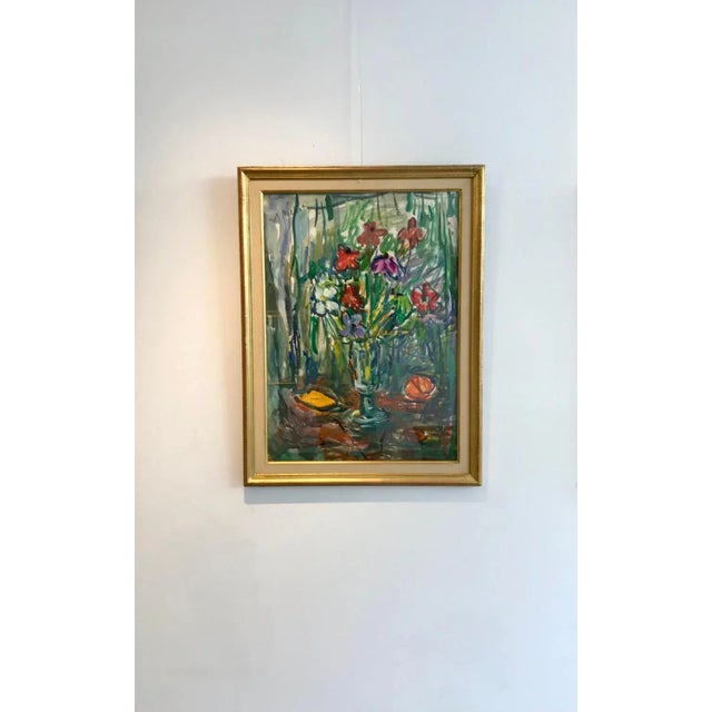 Work on paper Gilded wood frame with glass pane 79 x 60 x 2,5 cm This piece is attributed to the mentioned designer/maker....