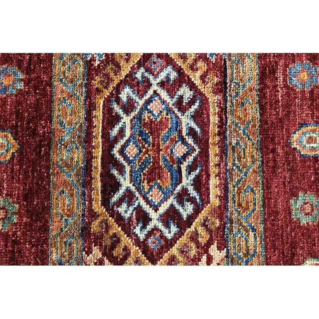 Handwoven Turkeman Style Area Rug 5'10"×8'1" For Sale - Image 4 of 13