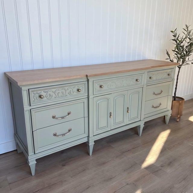 A gorgeous vintage Thomasville piece that has been thoughtfully refinished and given a fresh, timeless look. So much care...