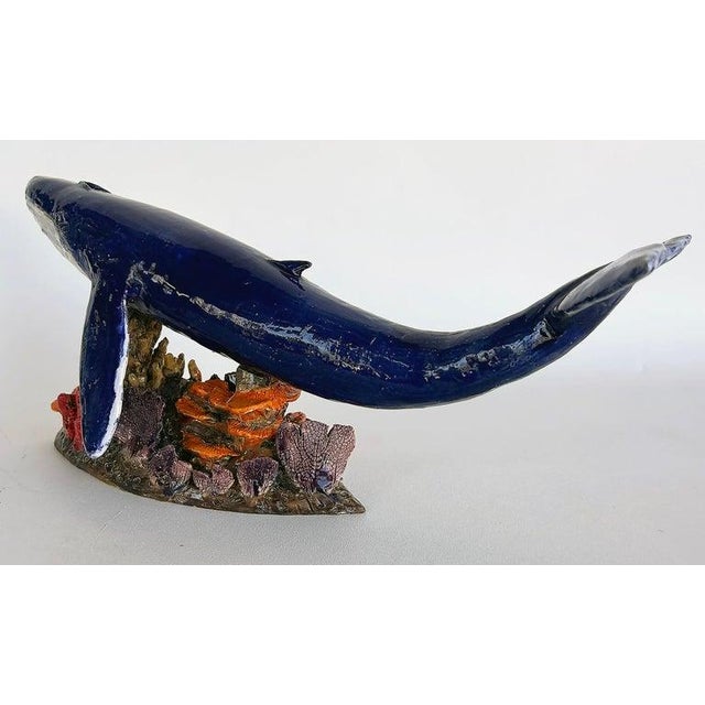 2020s Unique Hand-Made Sculptural Glazed Ceramic Humpback Whale by Rexx Fischer For Sale - Image 5 of 10