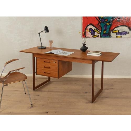 Vintage Teak Veneer Desk, 1960s For Sale - Image 4 of 11