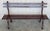 French Provincial 19th Century French Provincial Brown Garden Bench With Cast Iron Legs For Sale - Image 3 of 8
