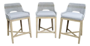 Set of 3 Essentials for Living Woven Counter Stools