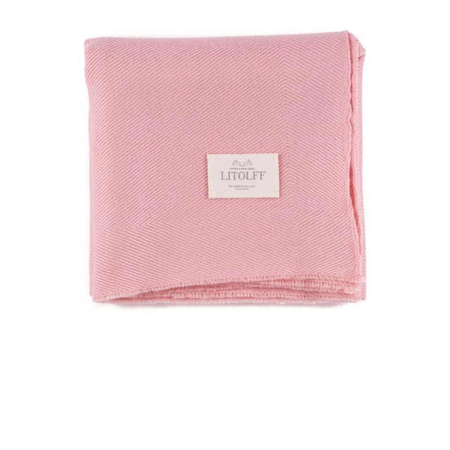 Handwoven Blanket in Blue by Litolff, Germany For Sale - Image 12 of 16