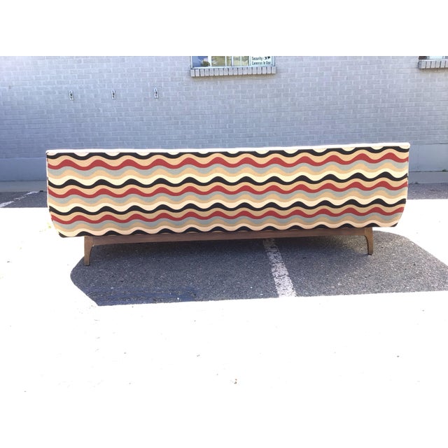 Mid-Century Modern Reupholstered Vintage Sofa, Circa 1950s For Sale - Image 10 of 12