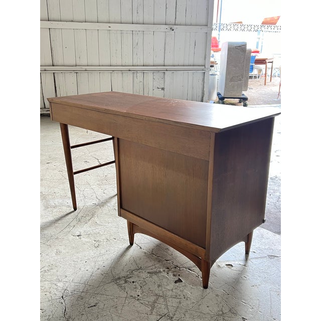 Mid-Century Modern Mid Century Modern Petite Walnut Writing Desk For Sale - Image 3 of 7