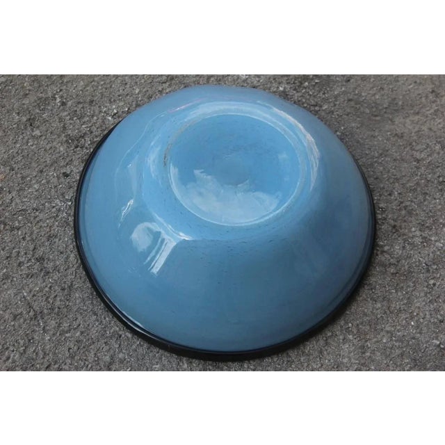 Gray Large Murano Art Glass Bowl, 1970s For Sale - Image 8 of 10