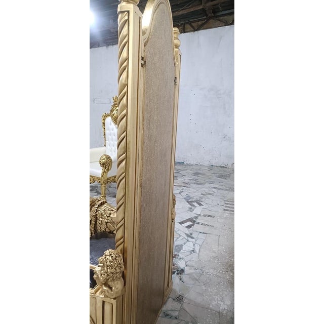 1960s Royal Lion Throne Chair with Matching Lion Scepter For Sale - Image 10 of 10