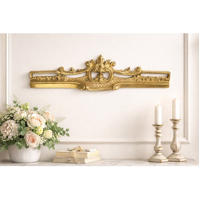 This stunning antique solid brass accent piece would look beautiful sitting on a mantle or mounted above a door or mixed...