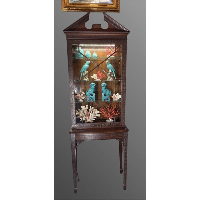 Traditional Late 19th Century Diminutive Chinese Chippendale Style Display Cabinet For Sale - Image 3 of 3