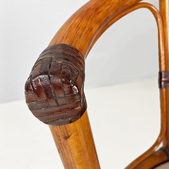 Modern Italian Cockpit Chair in Vienna Straw Wood and Steel, 1970s For Sale - Image 12 of 18