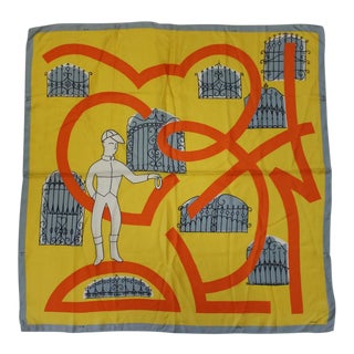 21 Club XXV Jockey Motif Silk Scarf For Sale