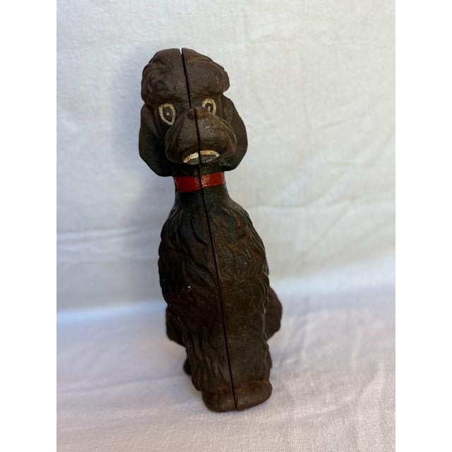 Black 1940s Obedient Black Puddle Cast Iron Door Stop For Sale - Image 8 of 12