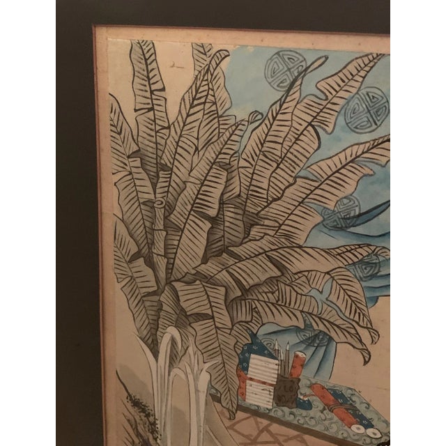 Antique Japanese Gouache on Paper For Sale - Image 10 of 12