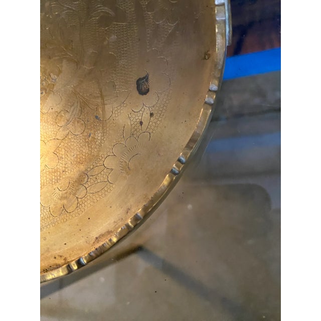 1970s Brass Decorative Tray For Sale - Image 4 of 6