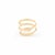 White 21st Century Insipired Diamond Snake Wrap Ring in 14k Gold in Bezel Set Size 5 For Sale - Image 8 of 15