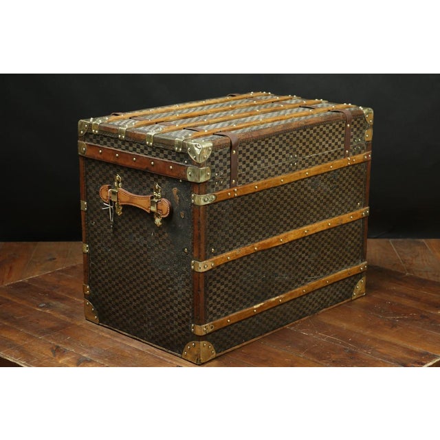 Checkered Mail Trunk, 1920s For Sale - Image 10 of 11
