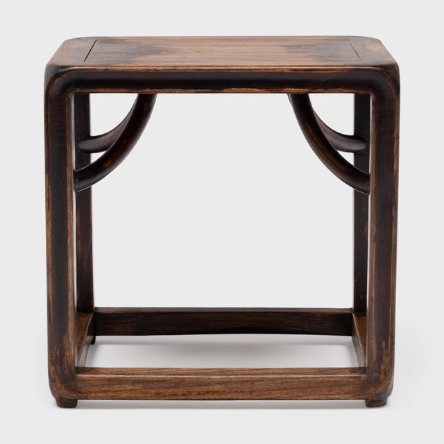 Traditional 19th Century Chinese Round Corner Cube Table For Sale - Image 3 of 5