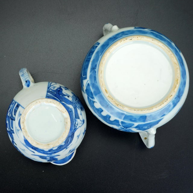 Ceramic Chinese Cantonware Cream and Sugar 18th/19th Century For Sale - Image 7 of 9