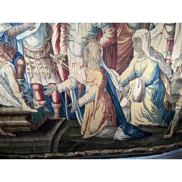 17th Century French The Family of Darius Before Alexander Tapestry from Aubusson For Sale - Image 9 of 16