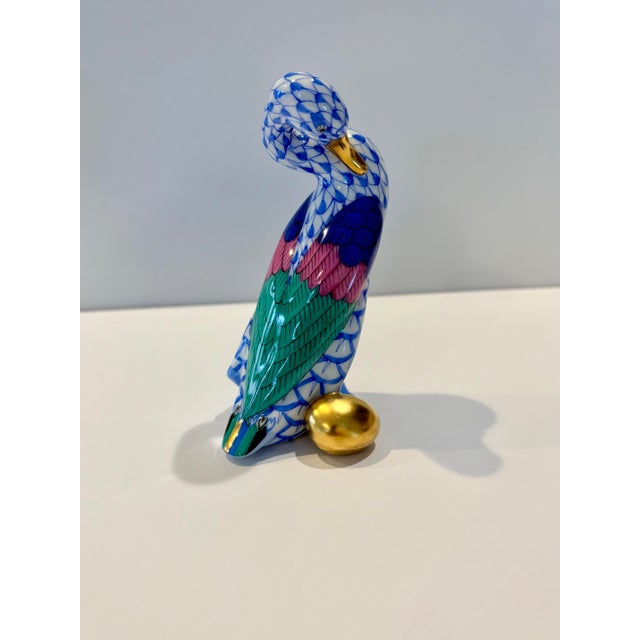 Herend is known for its long history of producing the finest hand-painted porcelain worldwide. This goose figurine is in...