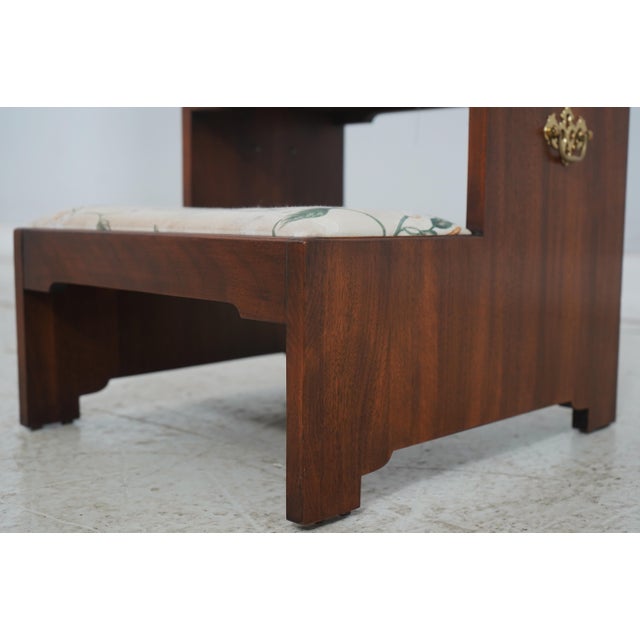 Henkel Harris Henkel Harris Walnut Upholstered Tread Bed Steps For Sale - Image 4 of 15