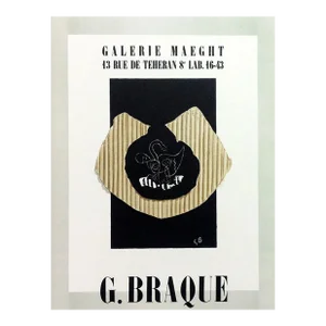 1959 Braque Lithograph 1 Expo Maeght Galerie Art in Posters