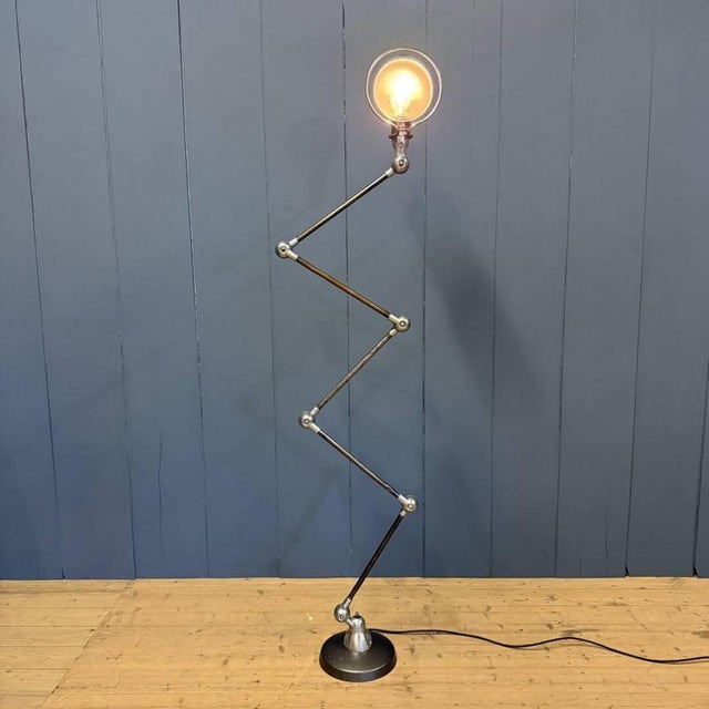 Five-Arm Floor Lamp with Blue Brand Plate from Jieldé, 1950s For Sale - Image 17 of 18