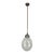 Late 20th Century Mid Century Modern Chevron Pressed Glass Pendant Light For Sale