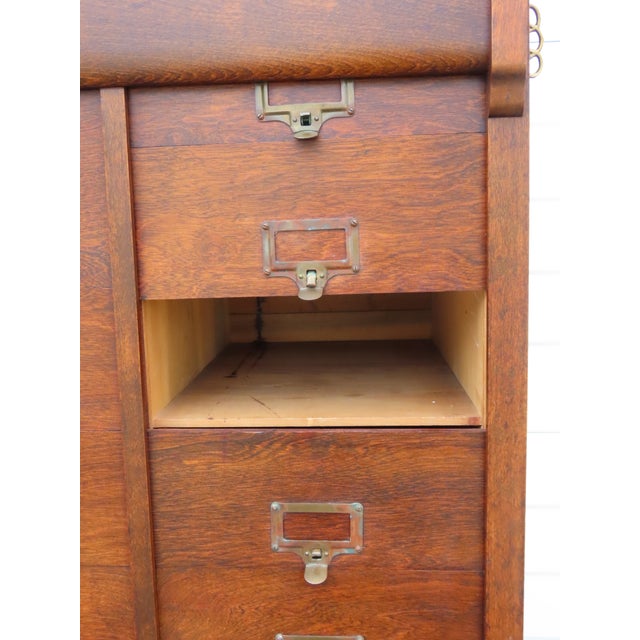 M Ohmers Sons Late 1800s Tall 24 Drawers File Cabinet Cupboard 6641 For Sale In Miami - Image 6 of 16