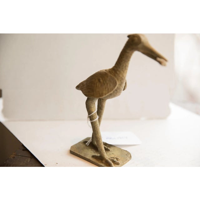 Mid 20th Century Vintage African Bird With Fish Sculpture For Sale - Image 5 of 8