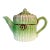 1970s Vintage Boho Chic Hollywood Regency Trompe L’Oeil Asparagus Tea Pot. For Sale