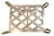 Metal Maison Jansen Attributed Iron and Brass Swan Curule Stool For Sale - Image 7 of 12