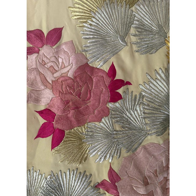 Vintage Japanese Ceremonial Wedding Kimono with Embroidery Designs For Sale - Image 10 of 13