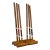 1970s Painted Band Wood Croquet Mallets-Set of 6 For Sale