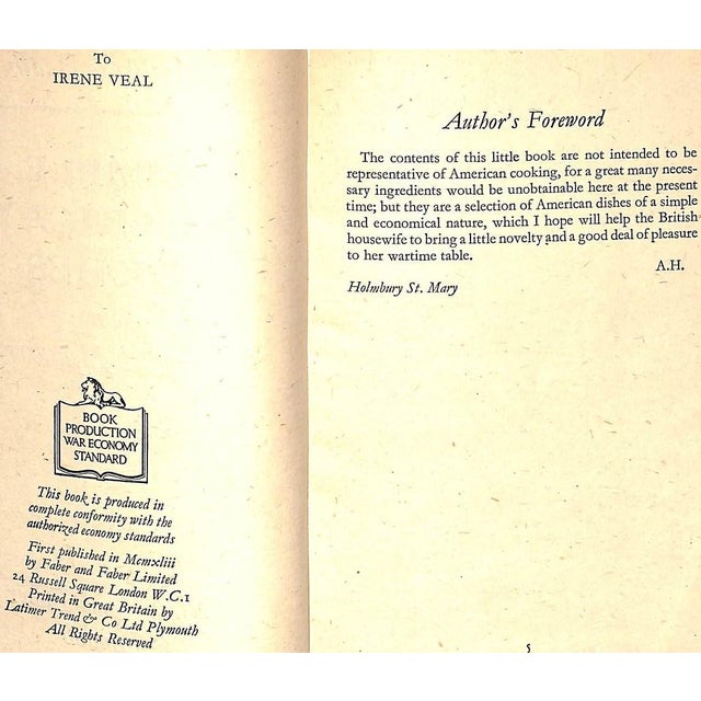 White "Simple American Dishes: In English Measures" 1943 Heath, Ambrose For Sale - Image 8 of 9
