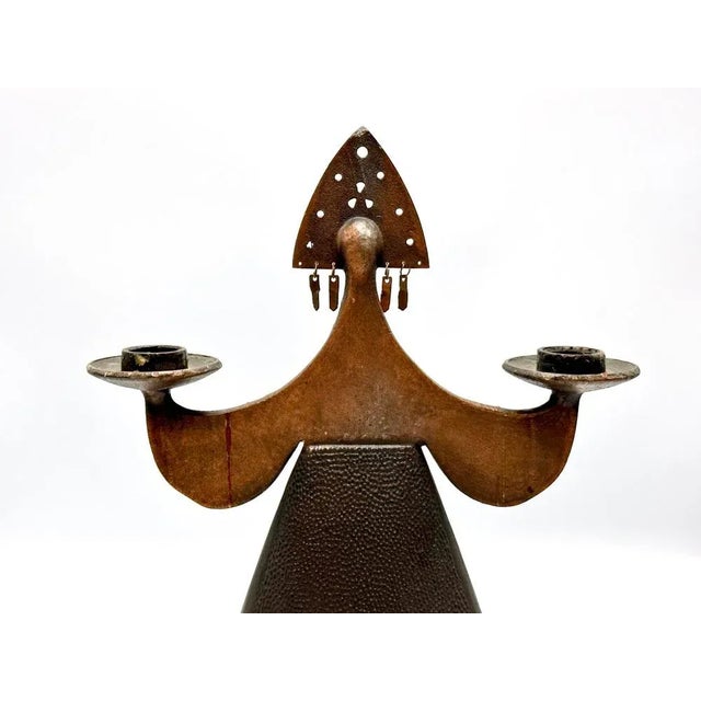 Vintage Figure Lady Dress Copper Candle Holder in the style of Bjorn Wiinblad, 1970s, in Flawless conditions. Designed...