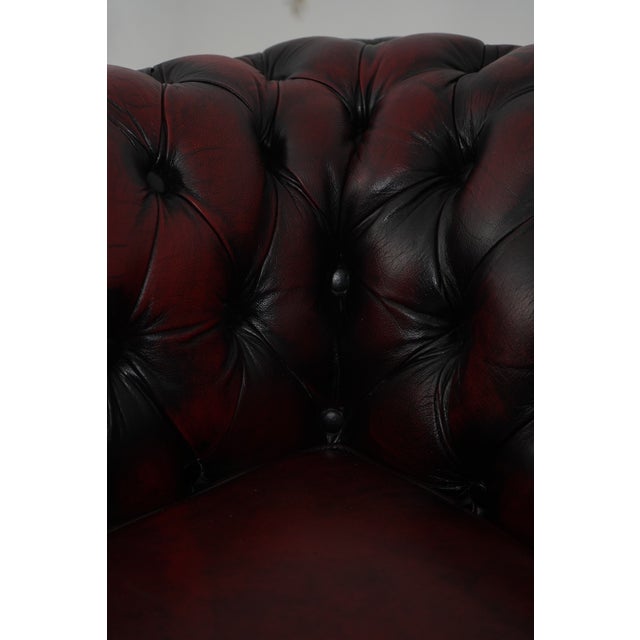 English Style Leather Tufted Chesterfield Sofa For Sale - Image 10 of 18