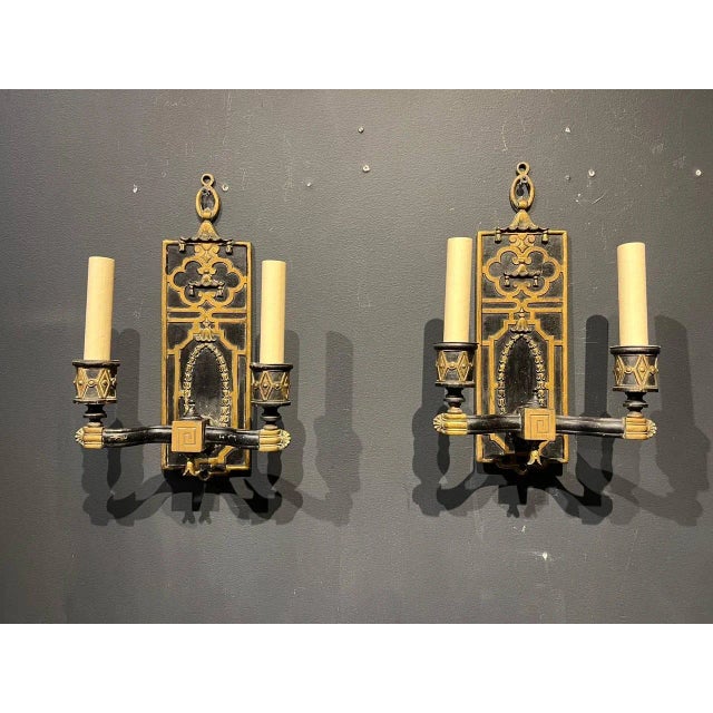 Neoclassical Pair of 1900 Neoclassical Sconces For Sale - Image 3 of 7