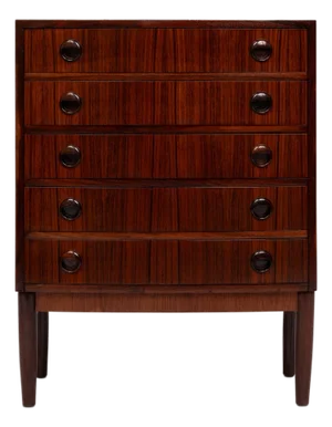 Vintage Danish Mid Century Rosewood 5 Drawer Chest 1960s Kai Kristiansen