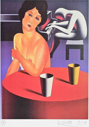 Mark Kostabi, Nude Lush Life, 2012, Lithograph