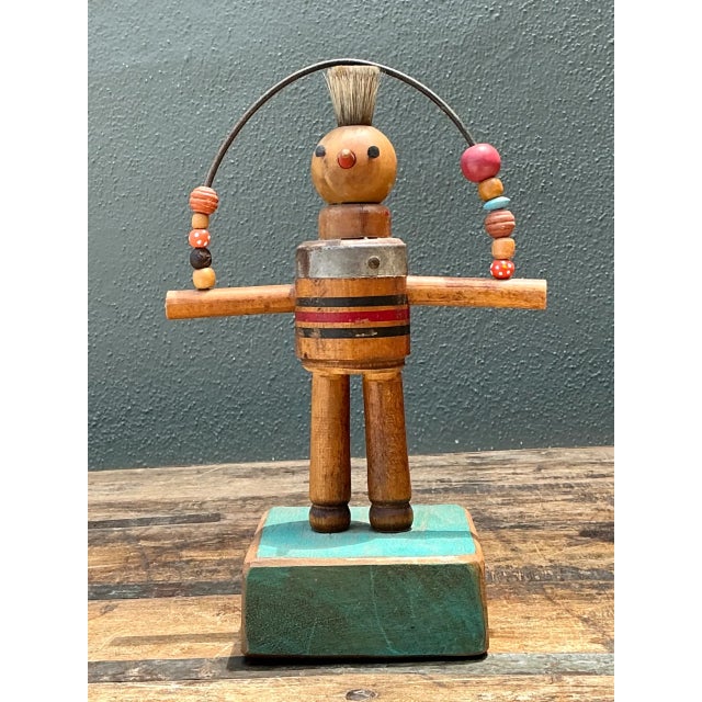 Wood Vintage Wood and Metal Figurative Found Object Sculpture For Sale - Image 7 of 12