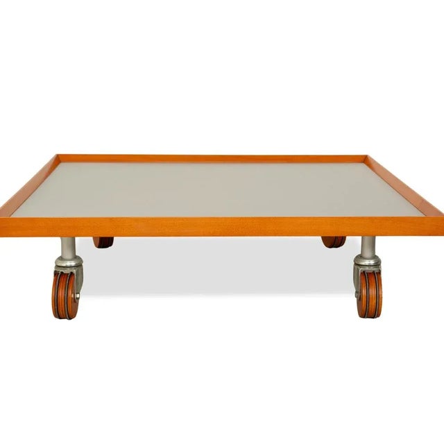 White Parallel Coffee Table in White Wood and Aluminum from Ligne Roset For Sale - Image 8 of 11