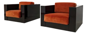 Vintage Saratoga Chairs by Lella and Massimo Vignelli for Poltronova, 1970s, Set of 2