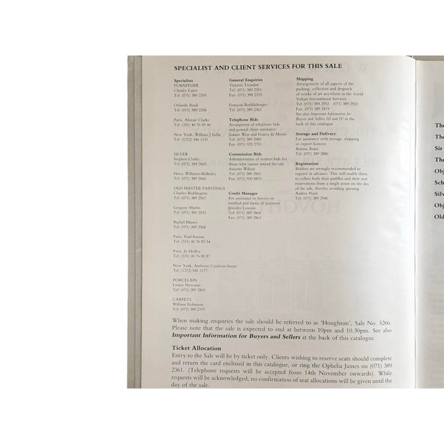 Works of Art from collections of The Cholmondeley Family and The Late Sir Phillip Sassoon from Houghton Hall, Norfolk,...