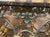  French Steel and Bronze Bakers Tables With Original Grey Marble Tops For Sale In Dallas - Image 6 of 10