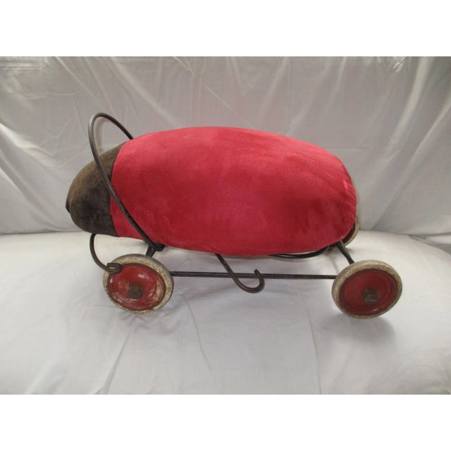 Metal Vintage 1950s Steiff Riding Pull Toy Lady Bug For Sale - Image 7 of 7