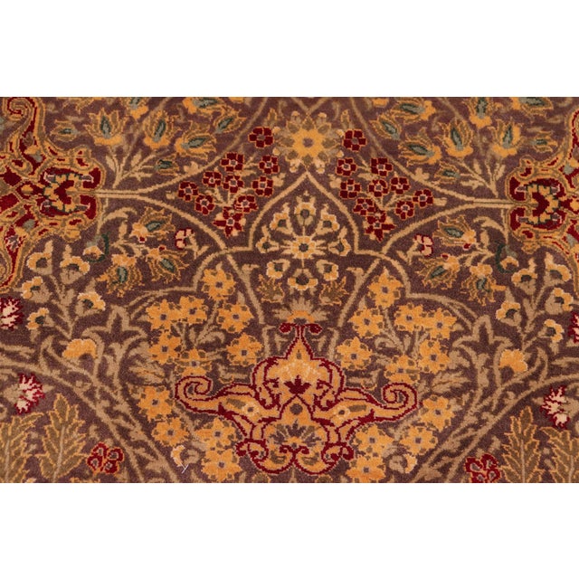 Beautiful 1990's Pak-Persian Brown/Ivory Wool Rug - 9'1'' X 12'0'' For Sale In New York - Image 6 of 9