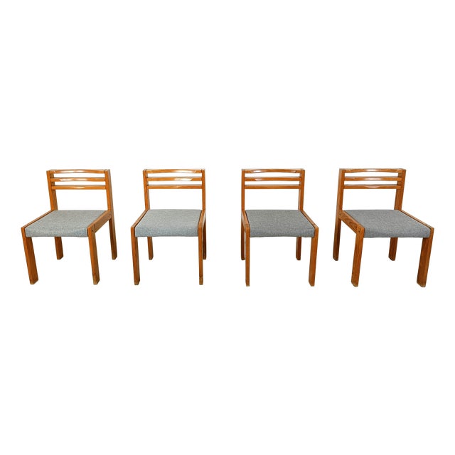 Pine Sg 1200 Dining Chairs by Cees Braakman for Pastoe, 1970s, Set of 4 For Sale